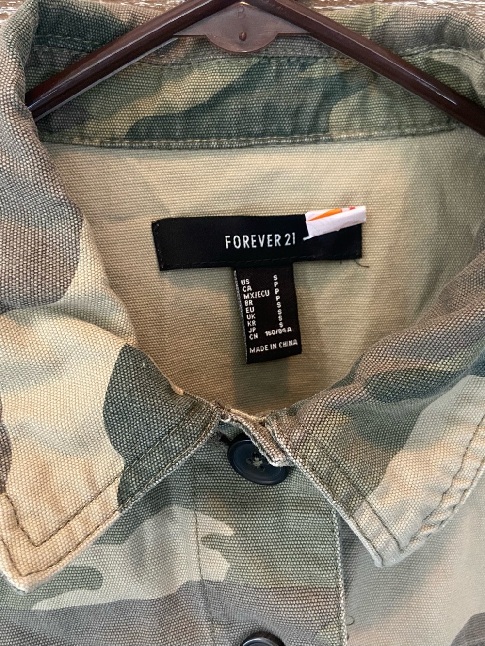 Forever 21 Men's Camo Field Jacket in Green and Tan